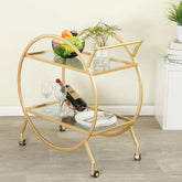 Chic gold metal bar trolley